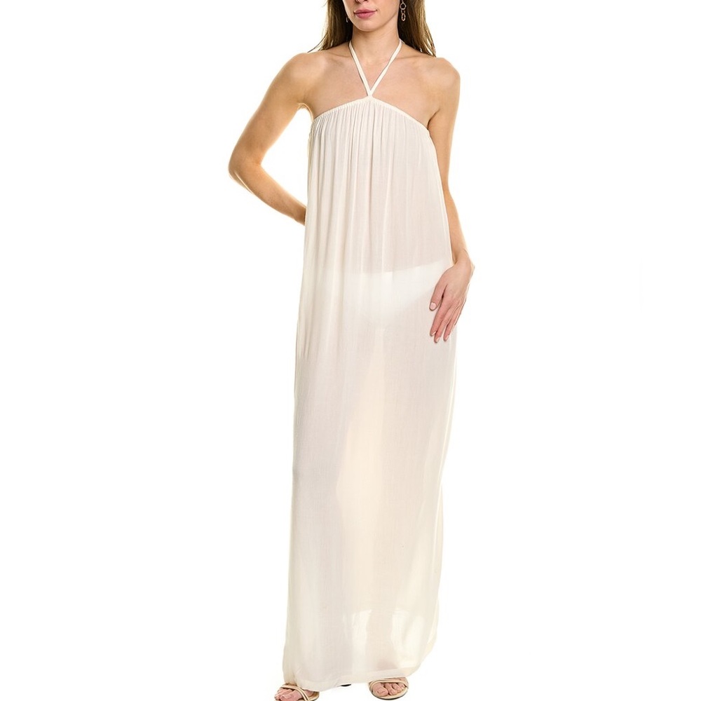 Shop WeWoreWhat Halter Trapeze Maxi Dress